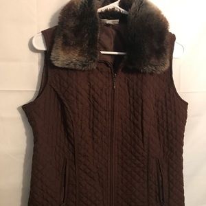 Dress Barn Faux Fur Vest